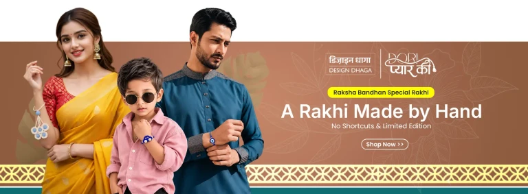 Handmade rakhi collection by Design Dhaga - hand-tied rakhis for Raksha Bandhan