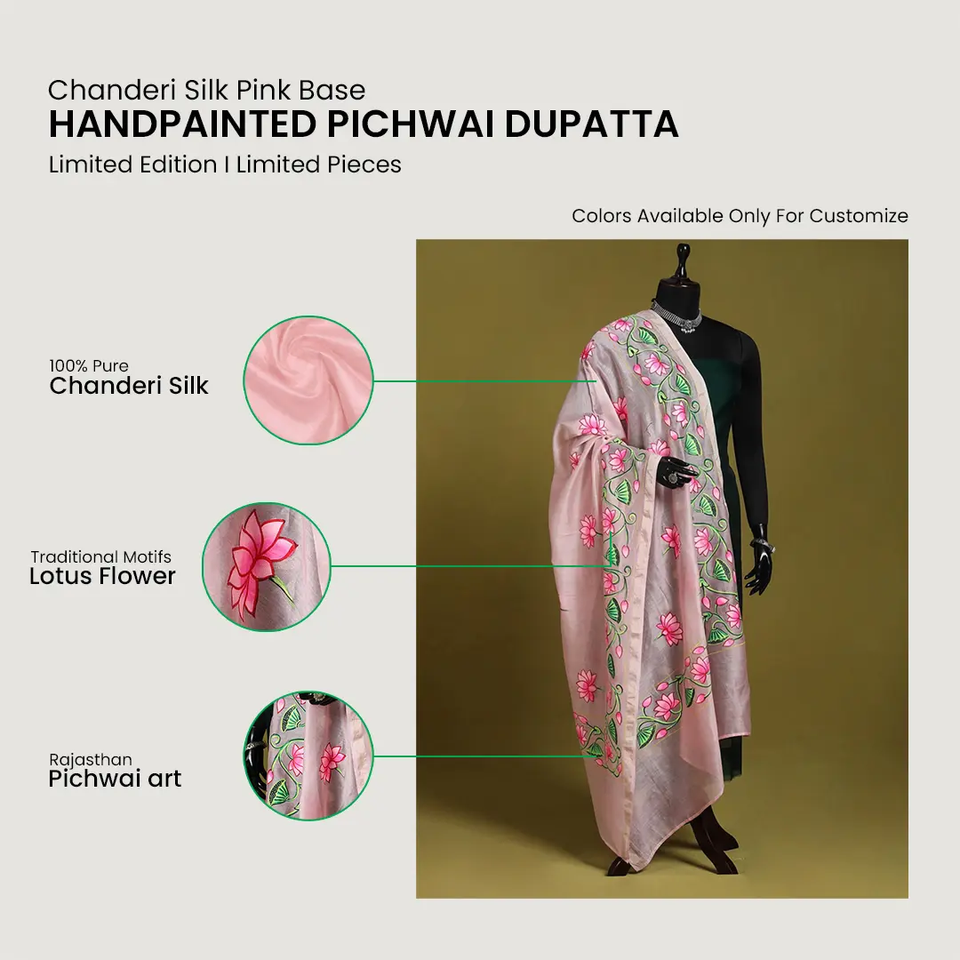Every Flower on This Dupatta Was Painted by Hand
