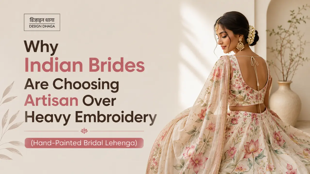 wh indian brides choosing handpainted lehenga over heavy embroidery