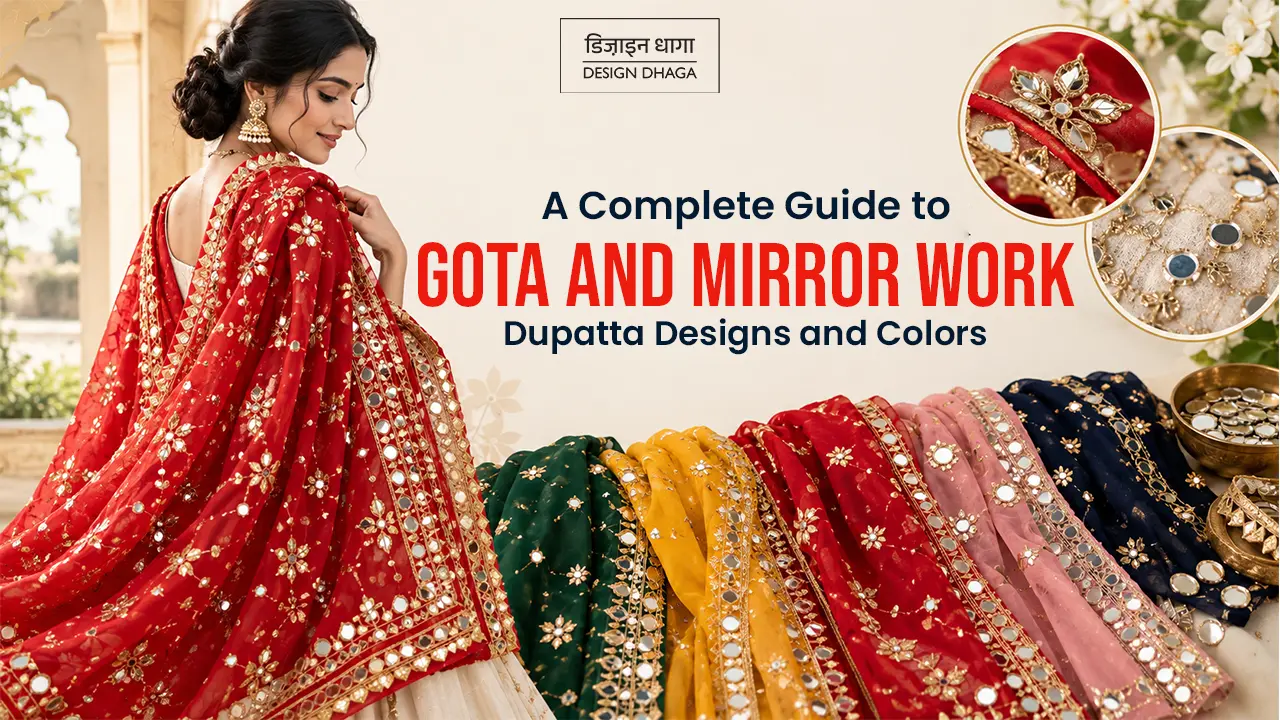 A Complete Guide to Gota and Mirror Work Dupatta Designs and Colors